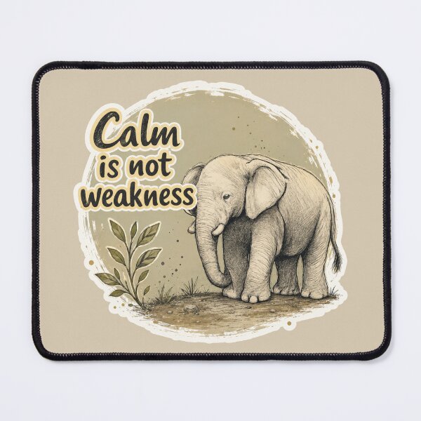 Item preview, Calm Is Not Weakness Elephant designed and sold by ChirpInc.