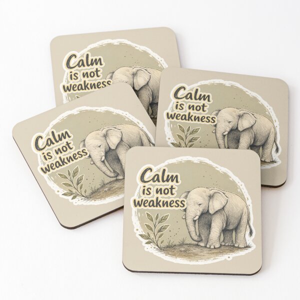 Item preview, Calm Is Not Weakness Elephant designed and sold by ChirpInc.