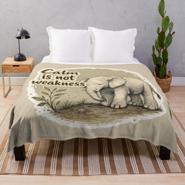 Item preview, Calm Is Not Weakness Elephant designed and sold by ChirpInc.