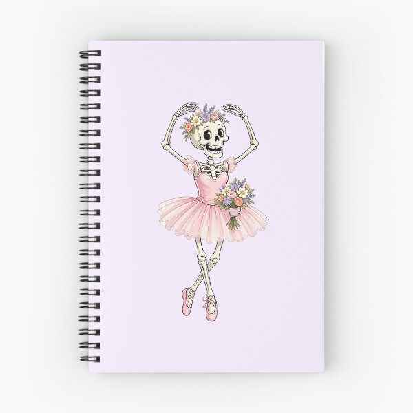 Item preview, Funny Skeleton Ballerina with Flowers – Dancing Bones designed and sold by SweetLilith.