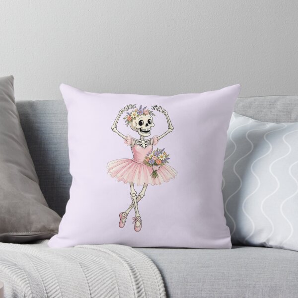 Item preview, Funny Skeleton Ballerina with Flowers – Dancing Bones designed and sold by SweetLilith.