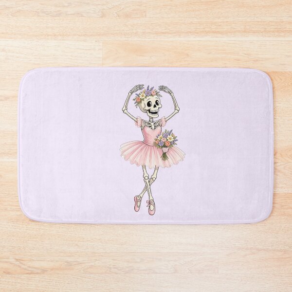 Item preview, Funny Skeleton Ballerina with Flowers – Dancing Bones designed and sold by SweetLilith.