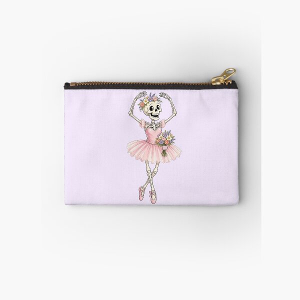 Item preview, Funny Skeleton Ballerina with Flowers – Dancing Bones designed and sold by SweetLilith.