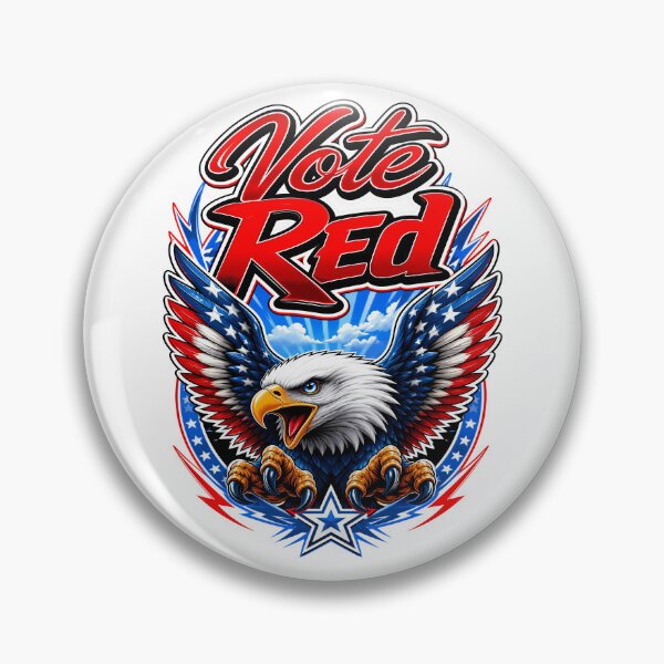 Item preview, Vote Red Patriotic Eagle – American Flag Bald Eagle Voting Design designed and sold by WLHmedia.com .