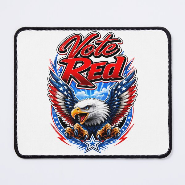 Item preview, Vote Red Patriotic Eagle – American Flag Bald Eagle Voting Design designed and sold by WLHmedia.com .
