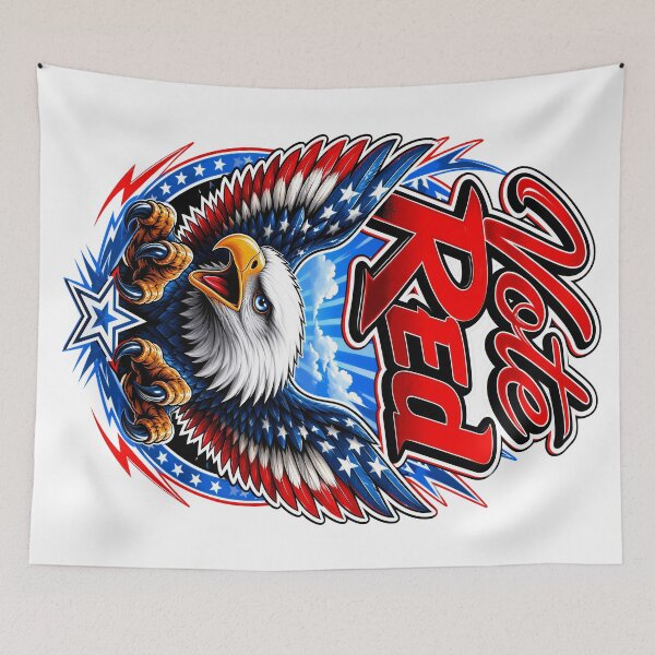 Item preview, Vote Red Patriotic Eagle – American Flag Bald Eagle Voting Design designed and sold by WLHmedia.com .