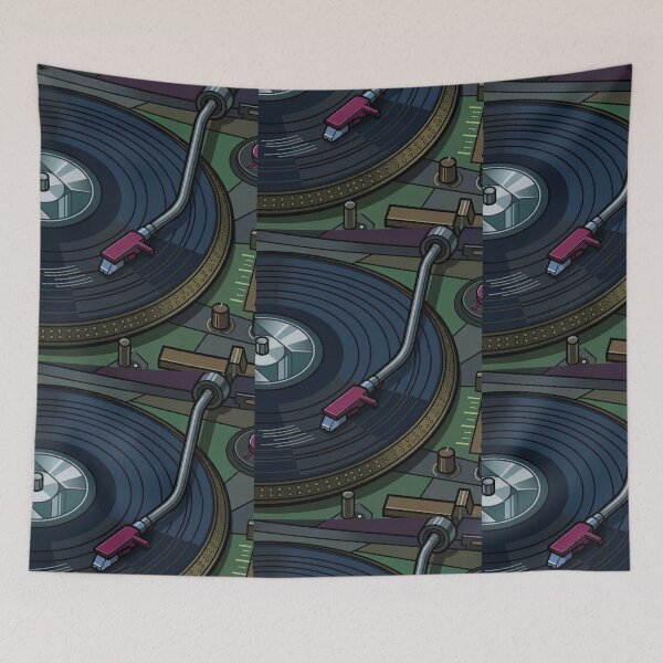 Item preview, Vibrant Retro Turntable Graphic Illustration designed and sold by infinitearte.