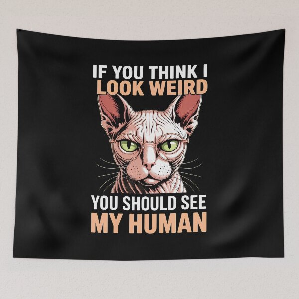 Item preview, Funny Sphynx Cat Glasses See My Human designed and sold by Dmo3HarkoArt.