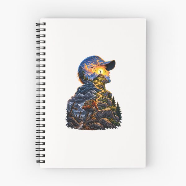 Item preview, Surreal Mountain Journey Hiker Adventure Illustration designed and sold by lovepower.