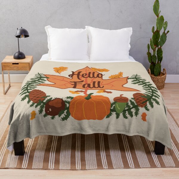 Item preview, Hello Fall - Cosy Cream designed and sold by Daniel Bevis Design.