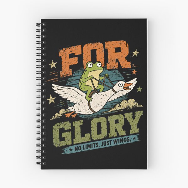 Item preview, For Glory No Limits Just Wings Frog Goose Flying Adventure Animal Lover designed and sold by SkeletonsDanger.