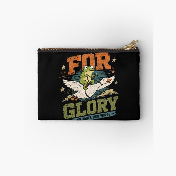 Item preview, For Glory No Limits Just Wings Frog Goose Flying Adventure Animal Lover designed and sold by SkeletonsDanger.