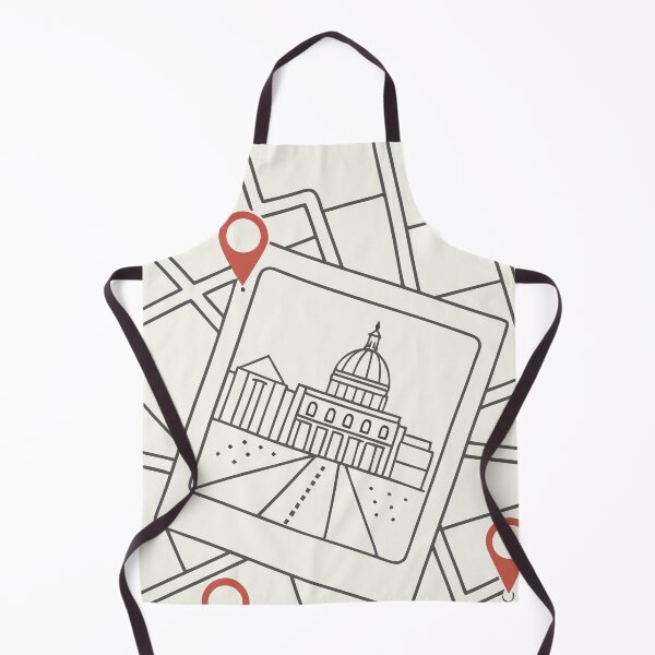 Item preview, City Map Landmark Line Art Print designed and sold by photossmirnov.