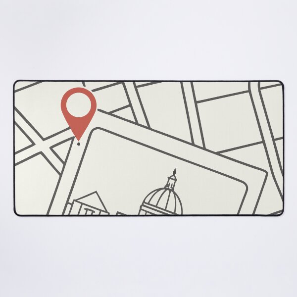 Item preview, City Map Landmark Line Art Print designed and sold by photossmirnov.