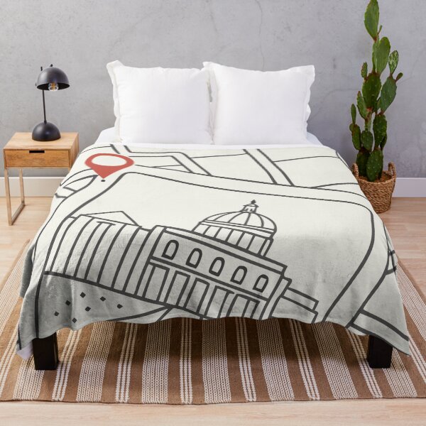 Item preview, City Map Landmark Line Art Print designed and sold by photossmirnov.