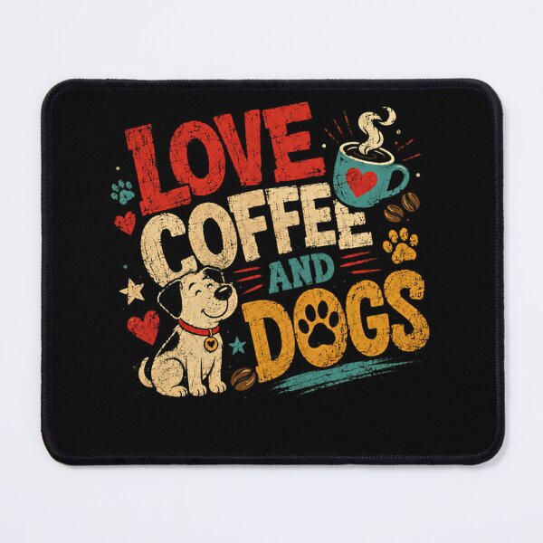 Item preview, Love Coffee And Dogs Dog Owner Coffee Enthusiast Pet Parent designed and sold by SkeletonsDanger.