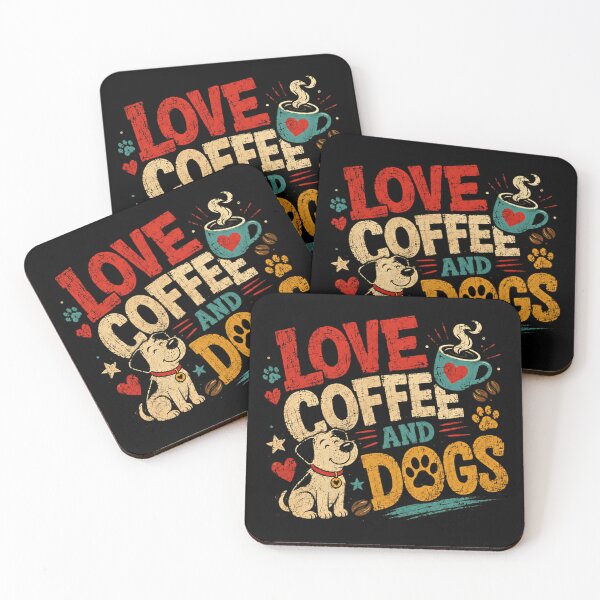 Item preview, Love Coffee And Dogs Dog Owner Coffee Enthusiast Pet Parent designed and sold by SkeletonsDanger.