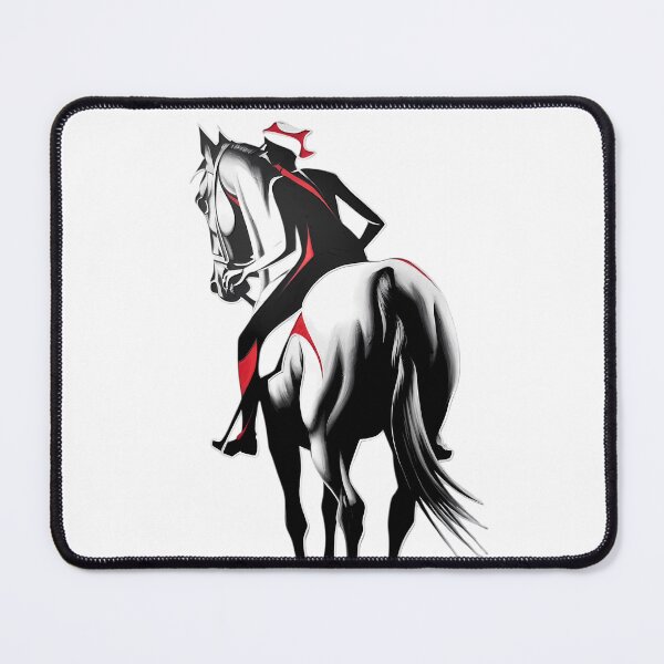 Item preview, On a horse Minimalist Youth Trend Design in Black White Red designed and sold by ErgTime.