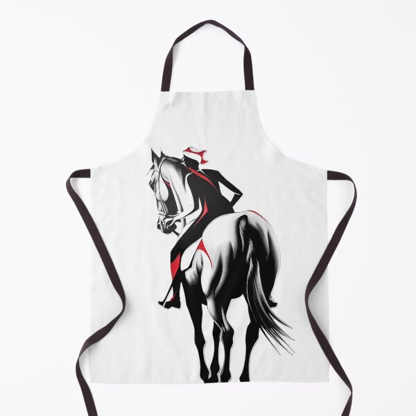 Item preview, On a horse Minimalist Youth Trend Design in Black White Red designed and sold by ErgTime.
