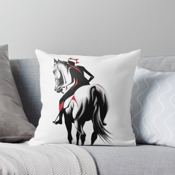 Item preview, On a horse Minimalist Youth Trend Design in Black White Red designed and sold by ErgTime.