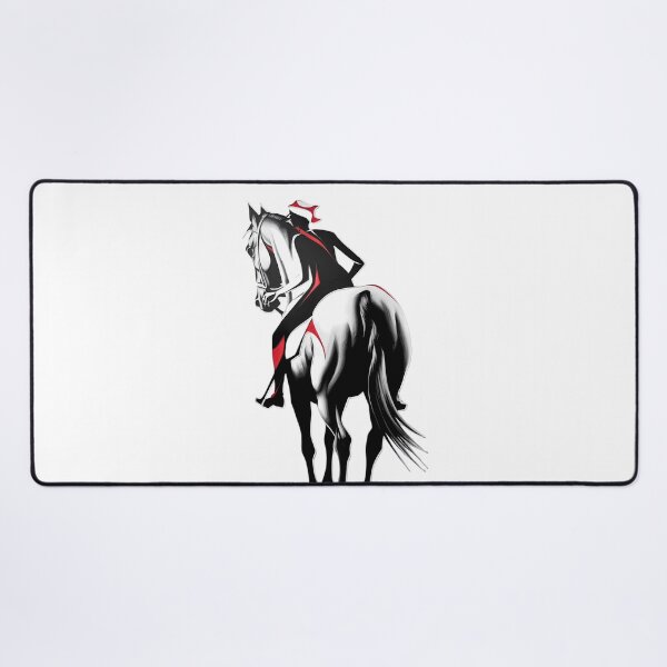 Item preview, On a horse Minimalist Youth Trend Design in Black White Red designed and sold by ErgTime.