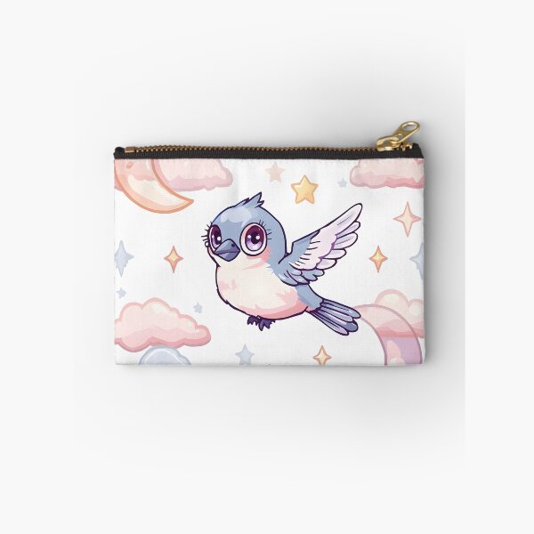 Item preview, Cute Kawaii Sparrow Flying Among Moon & Stars | Dreamy Celestial Bird | Pastel Cottagecore Aesthetic designed and sold by dreamz-world.