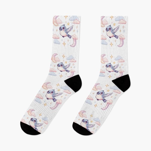 Item preview, Cute Kawaii Sparrow Flying Among Moon & Stars | Dreamy Celestial Bird | Pastel Cottagecore Aesthetic designed and sold by dreamz-world.