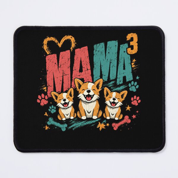 Item preview, Mama 3 Corgi Dog Mom Pet Lover Canine Owner designed and sold by SkeletonsDanger.