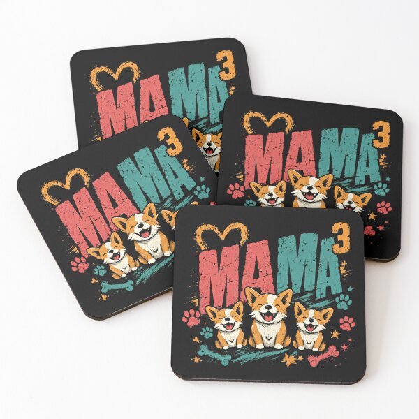 Item preview, Mama 3 Corgi Dog Mom Pet Lover Canine Owner designed and sold by SkeletonsDanger.