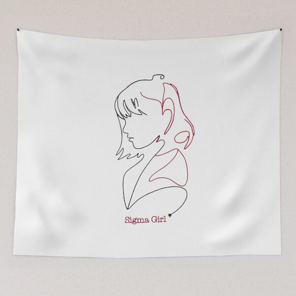 Item preview, Sigma Girl Minimalist Youth Trend Design in Black White Red designed and sold by ErgTime.