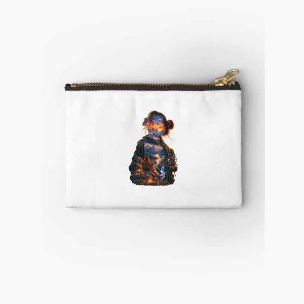 Item preview, Woman and Dog Mountain Sunset Double Exposure Illustration designed and sold by lovepower.