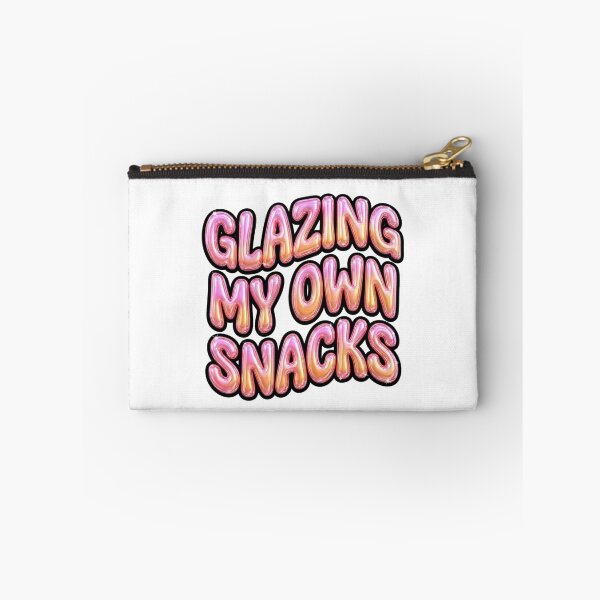 Item preview, Glazing My Own Snacks Funny Gen Z Quote designed and sold by StickVerse by Owais.