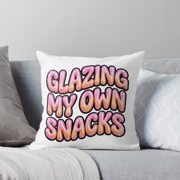 Item preview, Glazing My Own Snacks Funny Gen Z Quote designed and sold by StickVerse by Owais.