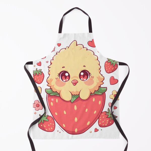 Item preview, Cute Kawaii Chick in a Giant Strawberry | Adorable Baby Bird & Berry | Cute Pink Love Aesthetic designed and sold by dreamz-world.