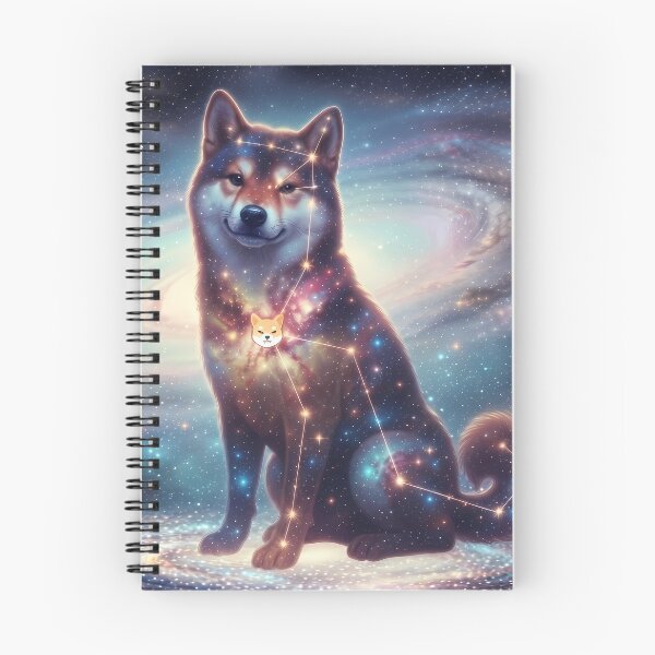 Item preview, Cosmic Shiba Inu: The Smiling Guardian & Pink Nebula Dream | Fantasy Pet Art Print designed and sold by SOOstudio73.