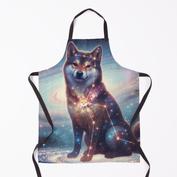 Item preview, Cosmic Shiba Inu: The Smiling Guardian & Pink Nebula Dream | Fantasy Pet Art Print designed and sold by SOOstudio73.