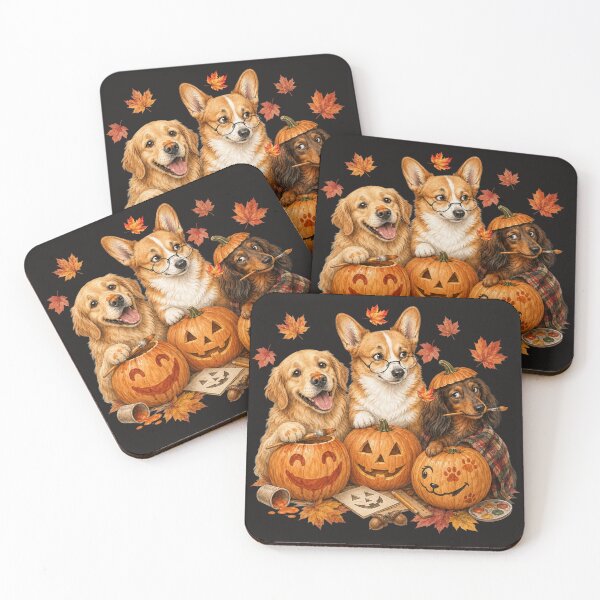 Item preview, Halloween Pumpkin Carving Funny Dogs Retriever, Corgi & Dachshund Fall designed and sold by Cute & Sassy Custom Gifting Boutiques.