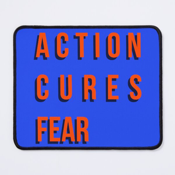 Item preview, Action Cures Fear Bold Motivational Typography Quote designed and sold by Creations by lyne.