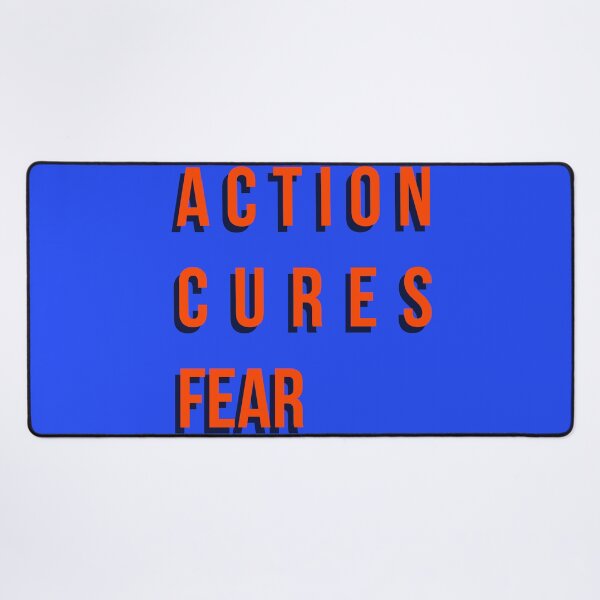 Item preview, Action Cures Fear Bold Motivational Typography Quote designed and sold by Creations by lyne.