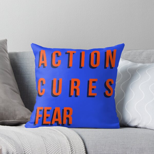 Item preview, Action Cures Fear Bold Motivational Typography Quote designed and sold by Creations by lyne.