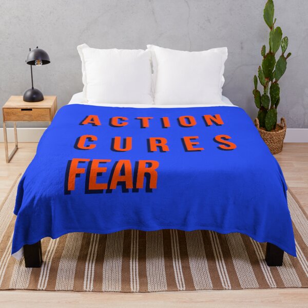 Item preview, Action Cures Fear Bold Motivational Typography Quote designed and sold by Creations by lyne.