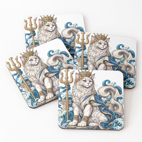 Item preview, Poseidon Cat God – Greek Mythology Sea King with Trident designed and sold by ChicClicker.