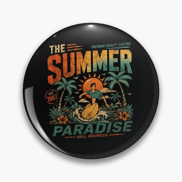 Item preview, The Summer Paradise Premium Quality Surfing Est 1987 Bali Indonesia designed and sold by SkeletonsDanger.