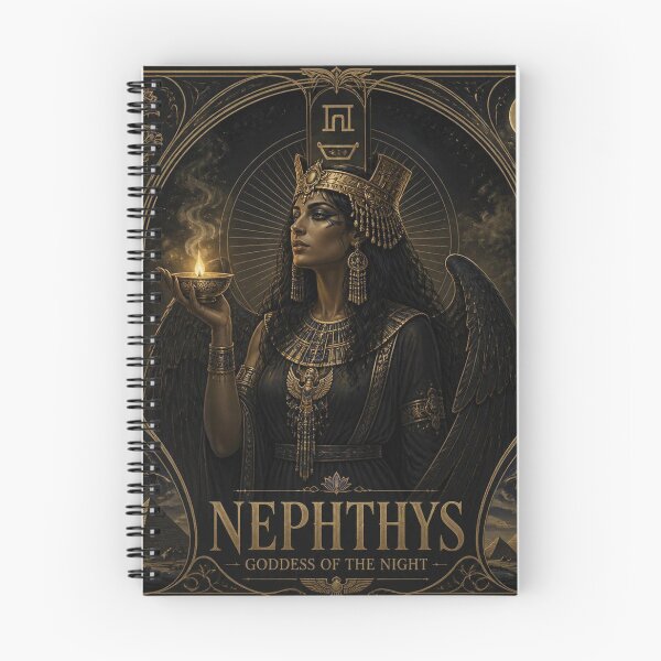 Item preview, Nephthys Egyptian Goddess of the Night - Dark Academia Gothic Art designed and sold by SunnyDesign82.