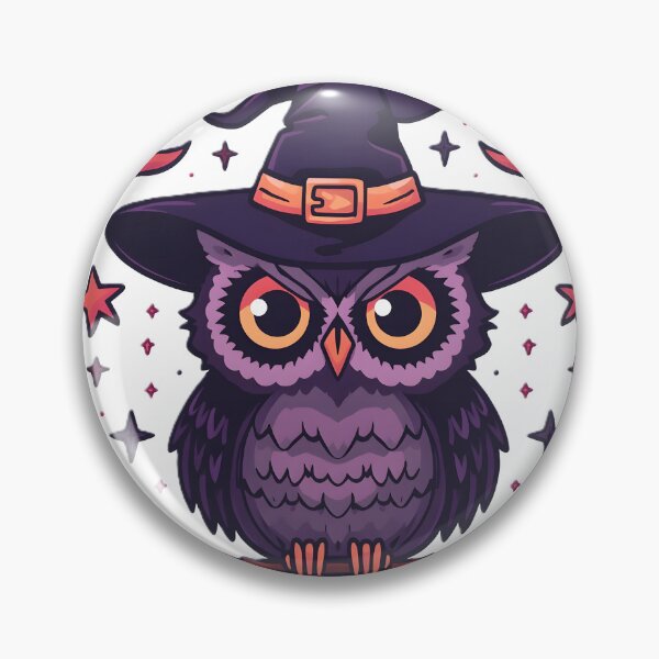 Item preview, Cute Witch Owl with Magic Potions & Crescent Moons | Kawaii Halloween Owl | Mystical Witchcore Bird designed and sold by dreamz-world.