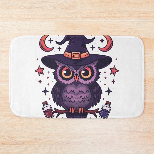 Item preview, Cute Witch Owl with Magic Potions & Crescent Moons | Kawaii Halloween Owl | Mystical Witchcore Bird designed and sold by dreamz-world.