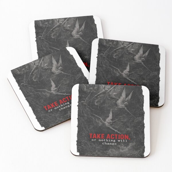 Item preview, Fallen Angels Classical Engraving - "Take Action" Motivational Graphic Print designed and sold by VaultifyUK.