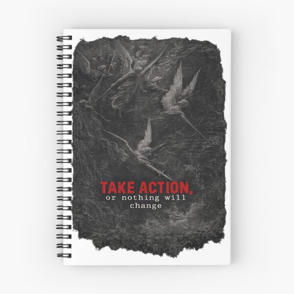 Item preview, Fallen Angels Classical Engraving - "Take Action" Motivational Graphic Print designed and sold by VaultifyUK.