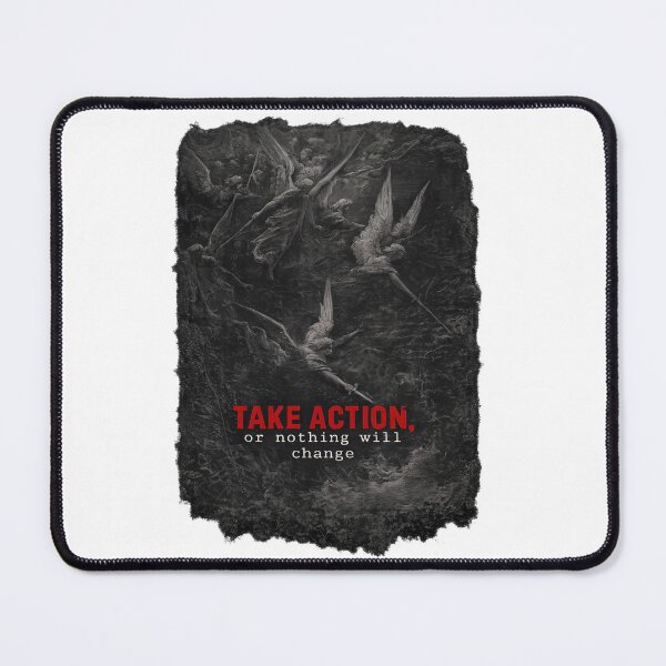 Item preview, Fallen Angels Classical Engraving - "Take Action" Motivational Graphic Print designed and sold by VaultifyUK.
