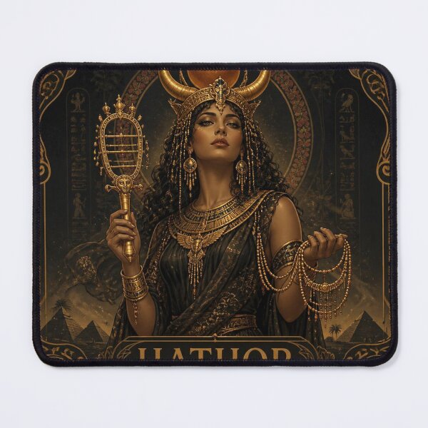 Item preview, Hathor Egyptian Goddess of Love - Dark Academia Gothic Art designed and sold by SunnyDesign82.